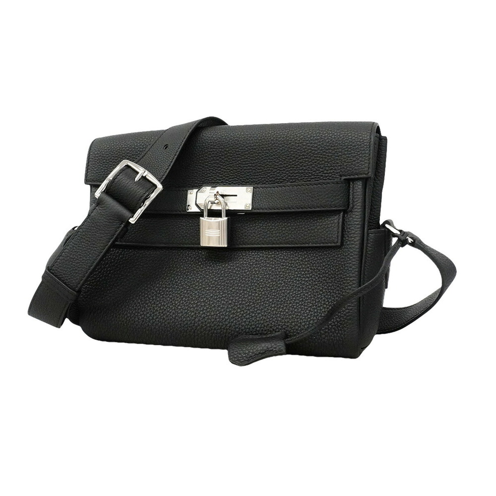 Hermes Kelly PM Shoulder Bag, Togo Leather, Black, G Stamp, Women's, OP024508
